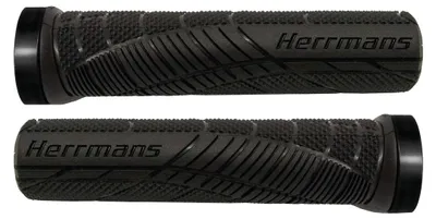 Obrázek produktu pro Herrmans 2099-0567 gripy na řídítka 'Shark Lock', 130 mm, Ø 22 mm, černé (1 pár)