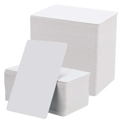 Image de Solidchoice - 250 cartes de visite blanches premium - Cartes PVC blanches d'une épaisseur de 0,76 mm