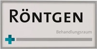 Produktbild von MADRID Silver Line Türschild 75 | 75,5x105,5 mm | Alu Rahmen silber eloxiert ...