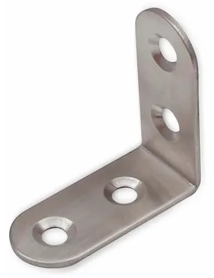 Image de Connecteurs d'angle, en acier inoxydable, 40x40x17 mm, lot de 10