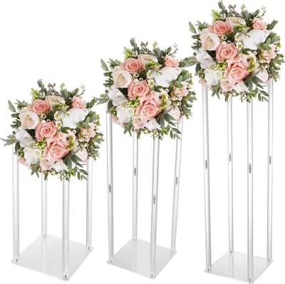Image de Porte-fleurs, en acrylique, design élégant, BLANC