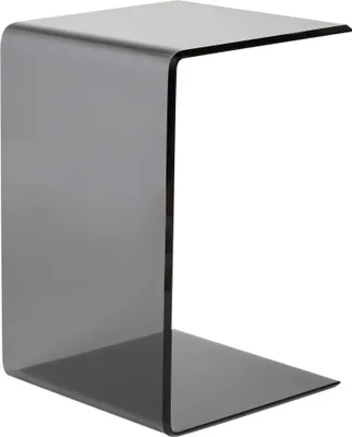 Zdjęcie produktu dla BELIANI Stolik szklany czarny półprzezroczysty szkło hartowane 61 x 40 cm styl nowoczesny glam stolik na kanapę