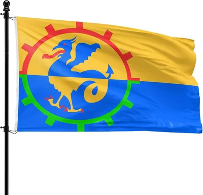 Imagen del producto de Bandera del municipio de Beesel, 90 x 150 cm, de poliéster, para asta de bandera