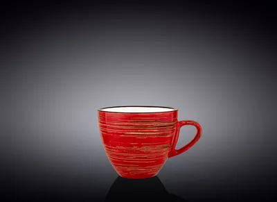 Image de Tasse en porcelaine rouge de la marque Wilmax, capacité de 190 ml