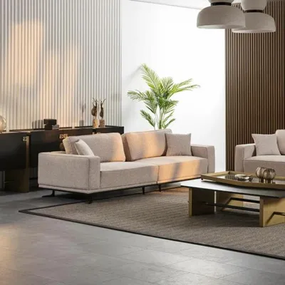 Immagine prodotto di Divano a tre posti imbottito Divano lounge per tre persone 250 cm
