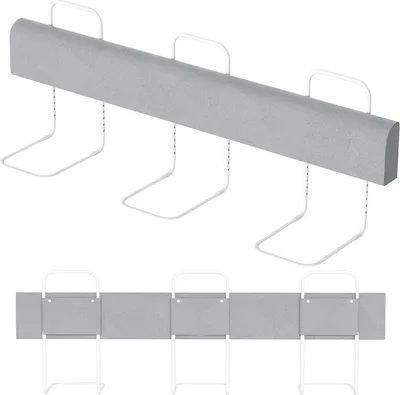 Produktbild von Clanmacy 180cm Bettgitter Bettschutzgitter Kinderbettgitter für Kinder Höhenverstellbar 5-Loch Rausfallschutz Babybettgitter für Familienbett und Kinderbett Grau