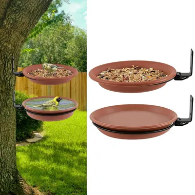 Zdjęcie produktu dla Pojemnik na wodę dla ptaków, odporny na mróz, do balkonu i ogrodu, kolor brązowy, 20 cm