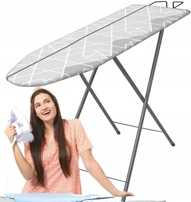 Produktbild von Kompaktes Bügelbrett mit Bügeleisenhalter 100 x 30 cm