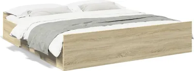 Obrázok produktu pre vidaXL Rám postele so zásuvkami Sonoma dub 200x200cm materiál na báze dreva