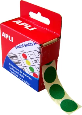 Produktbild von APLI Markierungspunkte Durchmesser: 15 mm rund grün 150 Stück