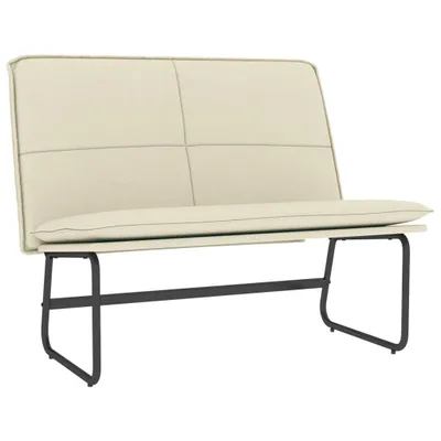 Image de vidaXL Banc Crème 100x75x76 cm Similicuir