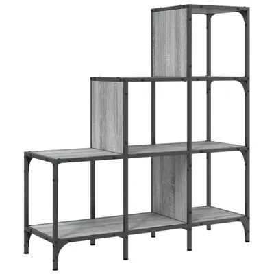 Immagine prodotto di Libreria Grigio Sonoma 92x30x102 cm Legno Multistrato e Metallo