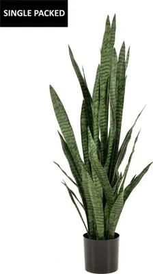 Produktbild von artplants.de Bogenhanf Kunstpflanze ELSAWU, grün, 140cm - Künstliche Sansevieria