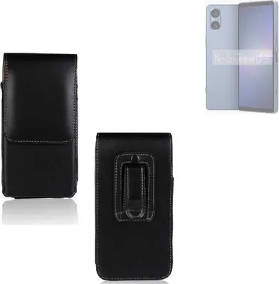 Produktbild von K-S-Trade Gürteltasche kompatibel mit Sony Xperia 5 V Schutz Hülle Handy Hülle mit Magnetverschluss Holster in schwarz
