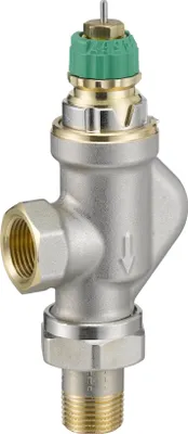 Image de Vanne dynamique Danfoss RA-DV 15, indépendante de la pression, R 1/2, axiale, nickelée, 1 pièce.