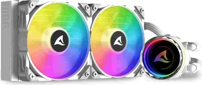 Produktbild von Sharkoon S80 RGB White AiO 240mm Wasserkühlung - CPU-Kühler - AMD Sockel AM2