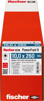 Produktbild von Fischer 566347, Schraube, Verzinkter Stahl, Holz, Zink, Teilgewinde, Flanschkopf
