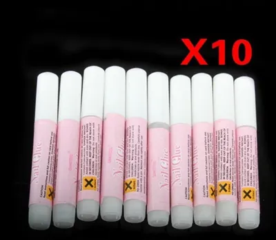 Produktbild von 10x Nagelkleber Stifte künstliche Fingernägel Nail Glue Nagelleim 10 Stück