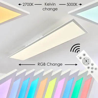 Produktbild von Posmon »Posmon« LED Deckenlampe dimmbare aus Kunststoff in Weiß