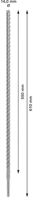 Immagine prodotto di Punte Bosch PRO SDS Plus-5X, 14x550x610 mm