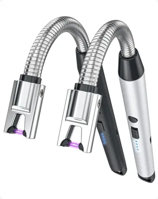 Produktbild von 2 Stück, USB-C wiederaufladbare elektrische Plasma-Feuerzeuge, lange Stielausführung