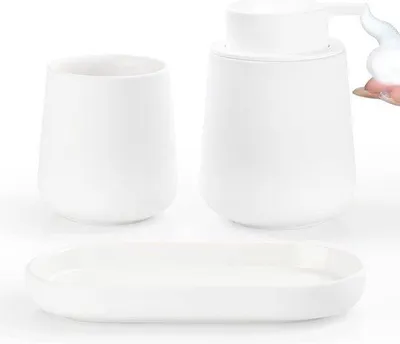 Produktbild von Famanu Badaccessoires Set 3-teilig - Weiß