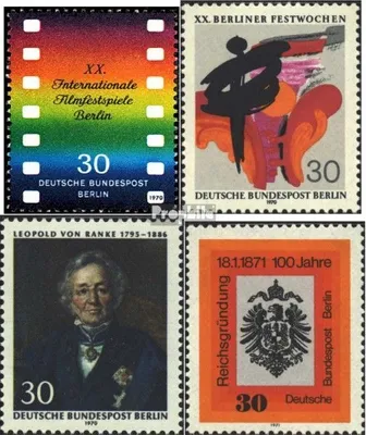 Produktbild von Briefmarken Berlin (West) 1970 Mi 358,372,377,385 (kompl.Ausg.) postfrisch Filmfestspiele