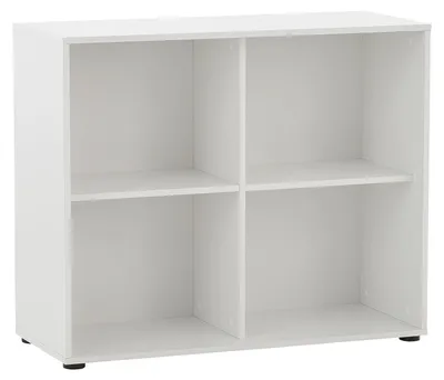 Regal mit 4 offenen Fächern, 100x41x83,6 cm, Weiß