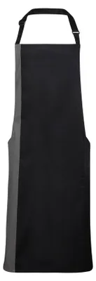 Produktbild von Premier - Latzschürze "Colours Collection", Kontrast LT2701 (Einheitsgröße) (Schwarz/Dunkelgrau)