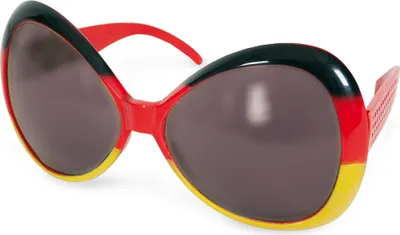 Produktbild von Deutschland Fan Sonnenbrille Brille EM Europameisterschaft Fußball Schwarz Rot