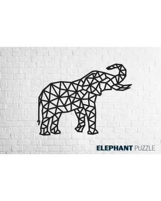 Produktbild von Wandpuzzle aus Holz - Elefant 73,3 cm
