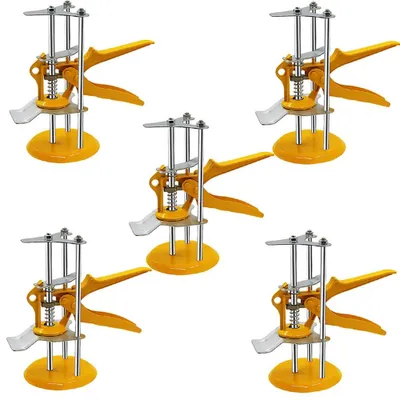 Fliesenheber-Set, 5 Stück, höhenverstellbar 1-10 cm, Edelstahl