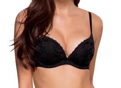 Produktbild von DORINA tiefdekolltierter Push up Bügel BH Sonia D17256 (BH Größe: 85 B / Farbe: schwarz/weiß)