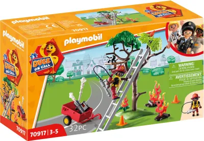 Produktbild von PLAYMOBIL Duck on Call 70917 D*O*C* - Feuerwehr Action. Rette die Katze!