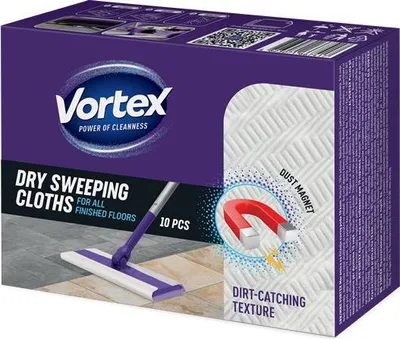 Produktbild von Bodenreinigungstücher, trocken, 10 Stück, VORTEX DSC10VOR