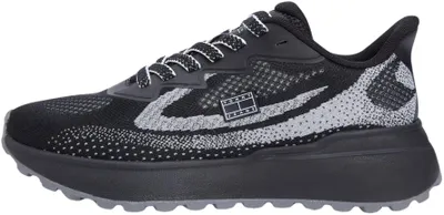 Produktbild von Tommy Jeans Damen Runner Sneaker Sporty Knit mit Mesh-Jacquard, Mehrfarbig (Black/Ecru), 37
