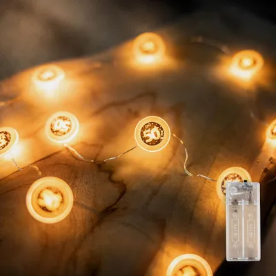 LED-Lichterkette Zahl 50, 120 cm, 10 warmweiße Leuchtelemente, Geburtstagsdeko