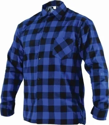 Zdjęcie produktu dla Niebieska flanelowa koszula robocza rozmiar XXXL