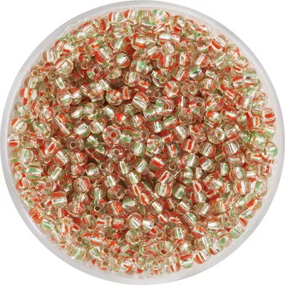 Produktbild von Rocailles, Kristall, 2,6 mm Rot/Grün