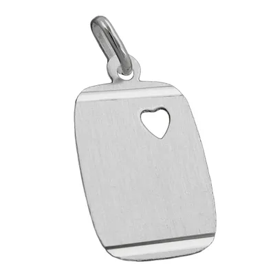 Produktbild von Anhänger Gravurplatte Herz Silber 925 silber 21x13mm