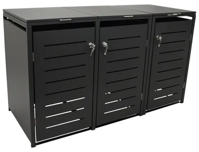 Produktbild von Mülltonnenbox 175 x 102 x 62 cm Stahl Anthrazit