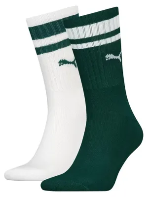 Produktbild von Socken PUMA CREW HERITAGE STRIPE 2P 907944-07 GRÜN Größe: 35-38