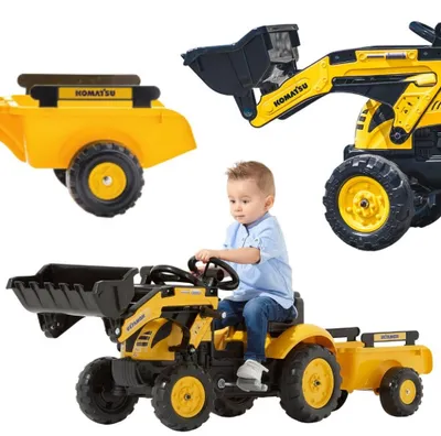 Immagine prodotto di FALK Trattore a pedali Escavatore Komatsu con rimorchio e benna 2-5 anni