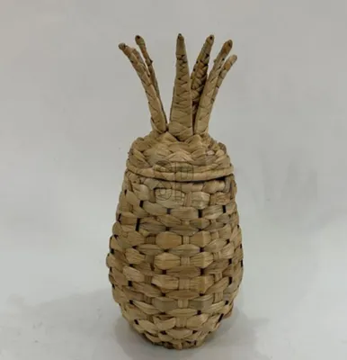 Image de Ananas Corbeille Décoration marron 30cm Corbeille à fruits en rotin