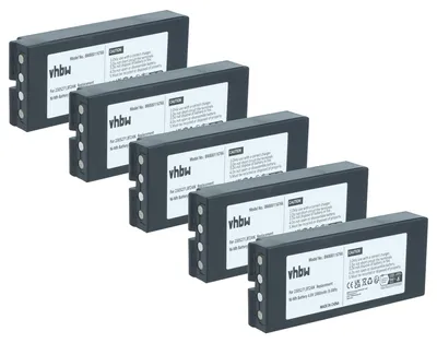 Produktbild von vhbw 5x Akku Ersatz für Ikusi BT24IK, BT20K, 2305271 für Industrie-Funkfernsteuerung Fernbedienung (2000 mAh, 4,8 V, NiMH) - Schwarz