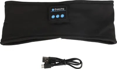 Produktbild von Sportmusik Stirnband tragbarer USB -Schlafkopfhörer BT für Schlaftraining Jogging Travel Meditation Schwarz