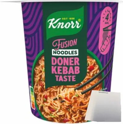 Produktbild von Knorr Fusion Noodels Döner Kebab Taste (80g Becher) + usy Block