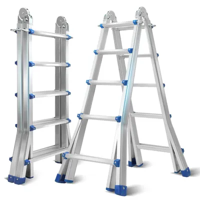 Immagine prodotto di Scala telescopica - Alluminio - 4 x 5 gradini - 150 kg - Pieghevole