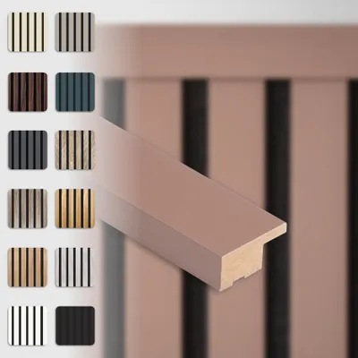 Produktbild von HEXIM Akustikpaneele Zubehör Abschlussleiste Lamellen MDF Wandverkleidung