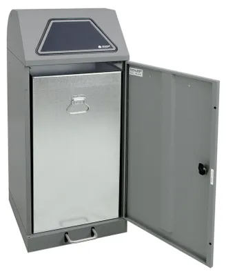 Image de Stumpf Tri sélectif Modul-Vario 120 gris alu-structure seau intérieur 120l + pédale - 625-120-1-2-100